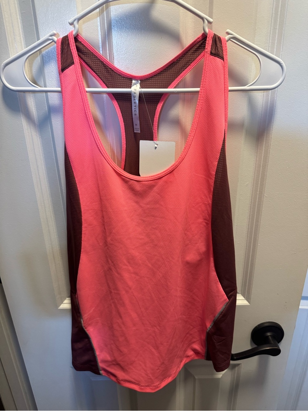 Fabletics Pink and Burgundy Racerback Tank